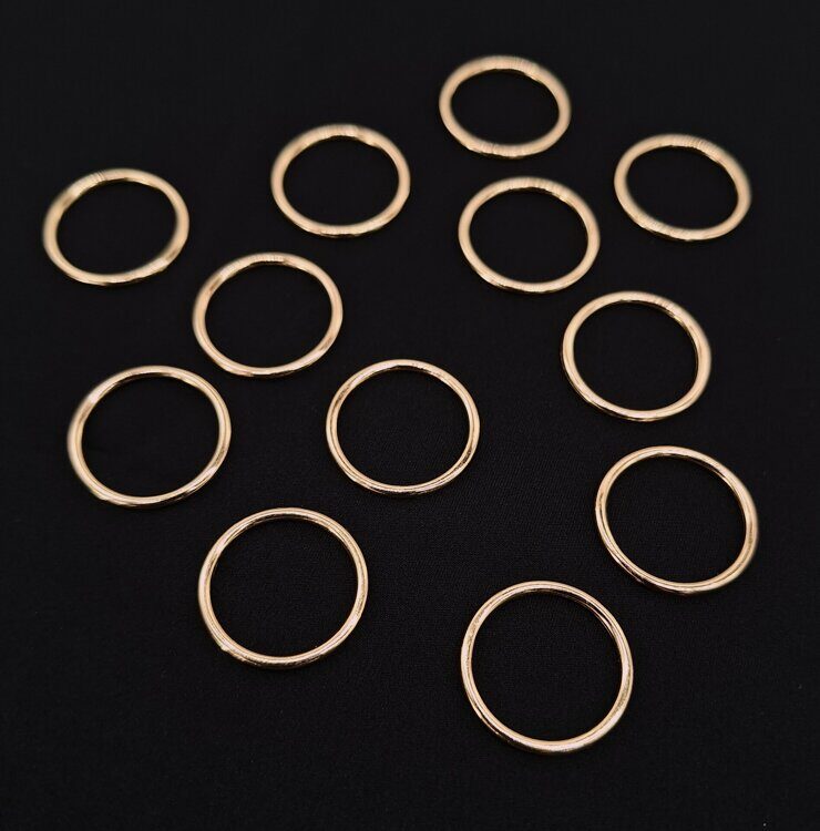 Кольцо металл 19 мм, Золото new gold (F019)